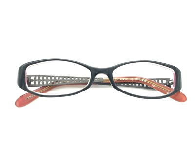 Kate Spade Georgette ESA 135 Eyeglasses Frames Black Pink Lattice Quietly Luxury Kate Spade GEORGETTE ESA Black Pink Rectangular Eyeglasses  main image 3