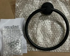 ICO Bath V67315 Lava 6-11/16" Wall Mounted Towel Ring, Matte Black