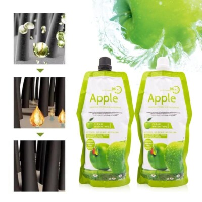 MOKERU BLACK HAIR DYE CREAM 500ml*2/Pack APPLE Black Hair Dye