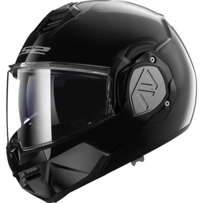 Casque Modulaire Réversible Convertible LS2 Advant Solide Noir Brillant Taille S - Photo 1/4