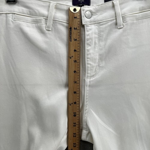 NYDJ Jeans Womens 16 Petite White Trouser Pants Straight Wide Leg Stretch Denim - Picture 13 of 13