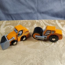 Circo Wooden Vehicles: Work w/ Thomas & Brio - Bucket Loader / Steam Roller