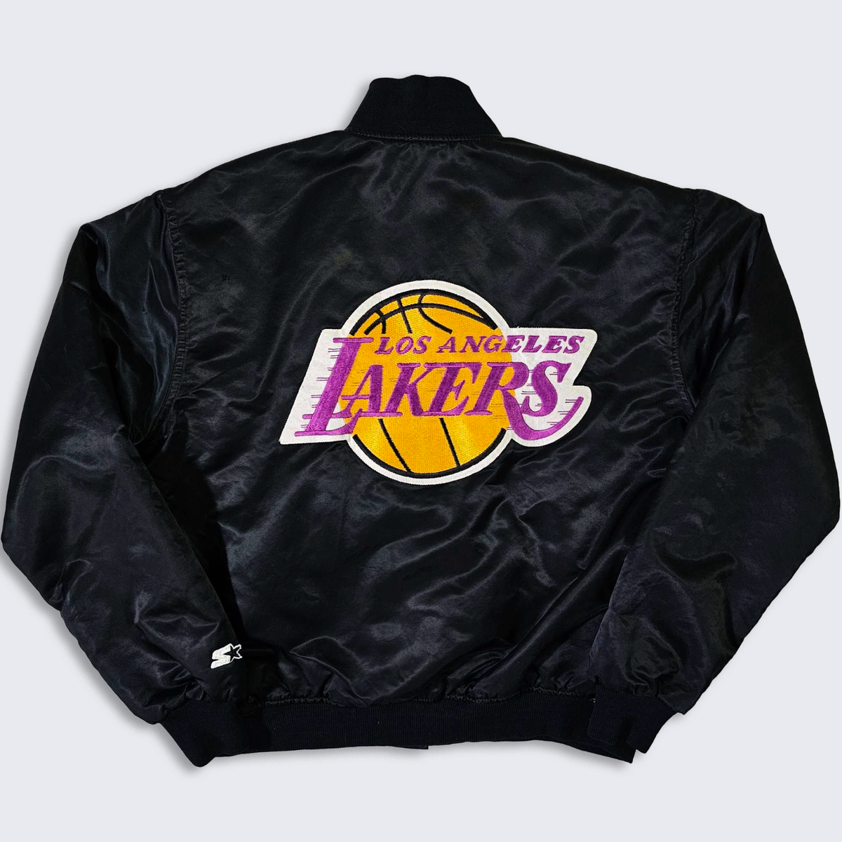 Los Angeles Lakers Vintage 80s Starter Satin Bomber Jacket Los Angeles Lakers Vintage 80s Starter Satin Bomber Jacket