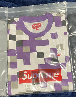 Supreme Purple Digi Camo Small Box Logo L S Tee Long Sleeve Tshirt Ebay