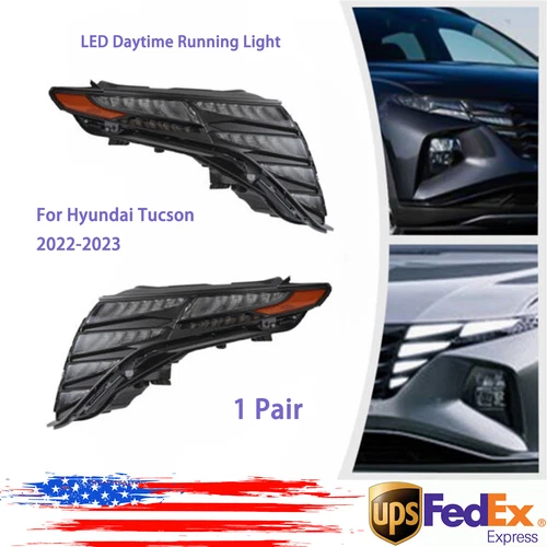 FOR 2022-2023 HYUNDAI TUCSON LED DAYTIME RUNNING LIGHT DRL HEADLIGHTS LEFT+RIGHT