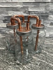 CoProof 1/2” Tandem Mason Jar Thumpers for Wide Mouth Half Gallon Mason Jar A24