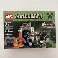 LEGO Minecraft The Cave 21113 Steve Zombie Spider Complete Set Retired New