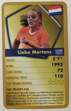 Lieke Martens Single Card Top Trumps Trivia Game Stars Women's Soccer 2020