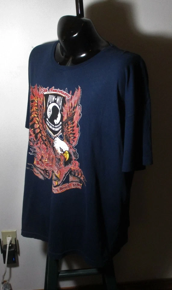 XXXL POW-MIA Camiseta Azul Marino Manga Corta "POW-MIA" Talla 3XL Foto 4 de 4
