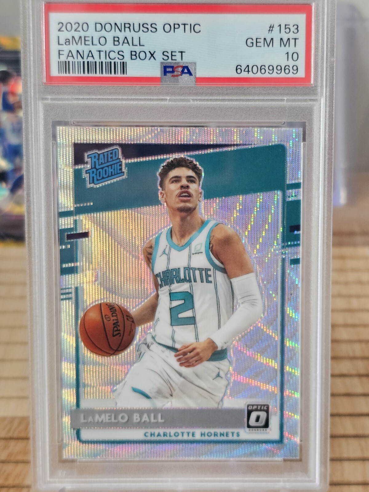 💎🔥2020 Donruss Optic LAMELO BALL FANATICS BOX SET HORNETS RC #153 PSA 10🔥💎