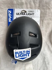 Zefal Ultralight Youth helmet age 8+ lightweight built in led light black. Read