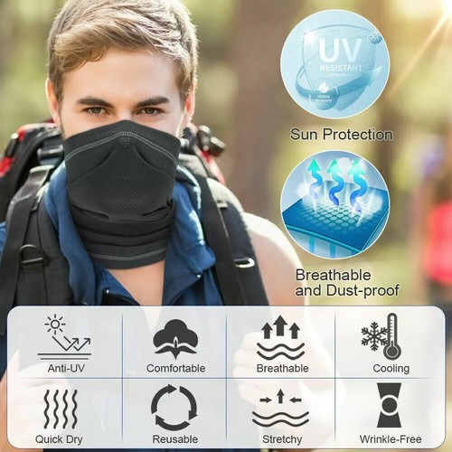 Face Mask Balaclava Scarf Neck Cycling Fishing Shield Sun Gaiter UV Sun Headwear - Picture 10 of 26
