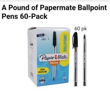 PaperMate Ballpoint Pens Medium Point 1.0mm Black 60 Count