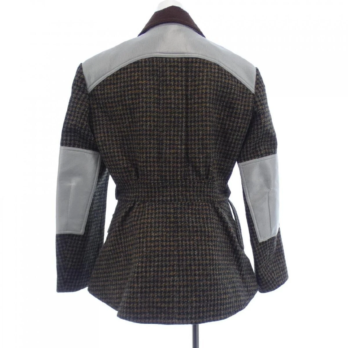 LOUIS VUITTON（LV） Cappotto LOUIS VUITTON lana con cintura marrone nero grigio arancione taglia 34 donna
