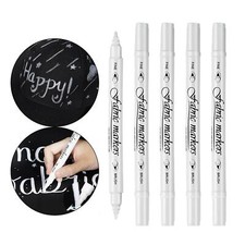 5x Oily White Marker Pen Waterproof Permanent Base Graffiti