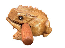 5" solid Wood Frog Guiro Rasp - Musical Instrument kids toy