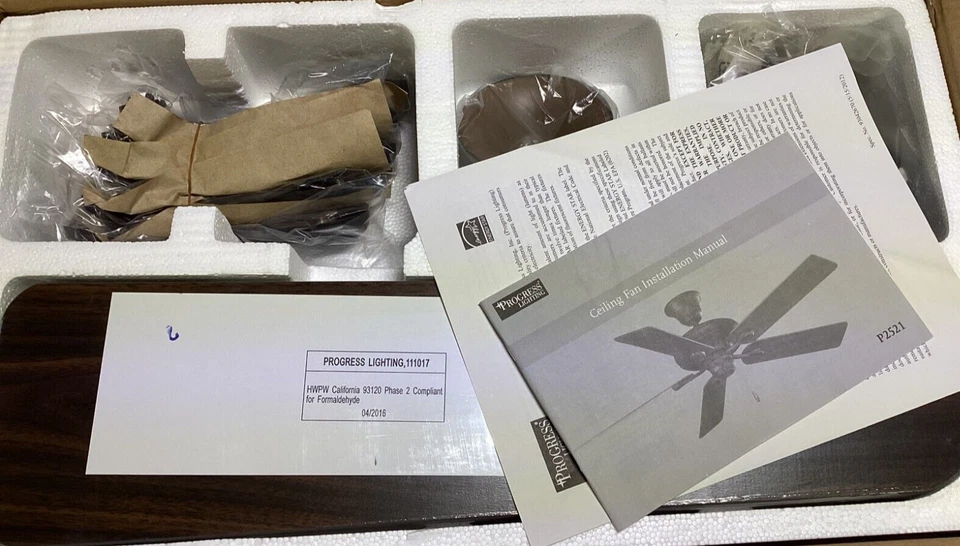 Progress Lighting AirPro Builder Fan 52 in. Matte Black Ceiling Fan - Image 2 of 4