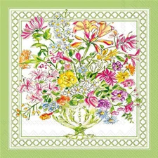 Boston International - Green Botanical Cocktail Napkins - C069000
