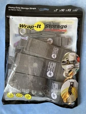 Wrap-It 10-Pack Piece Heavy-Duty Storage Straps - 7” 10” 13” 17” NEW Black