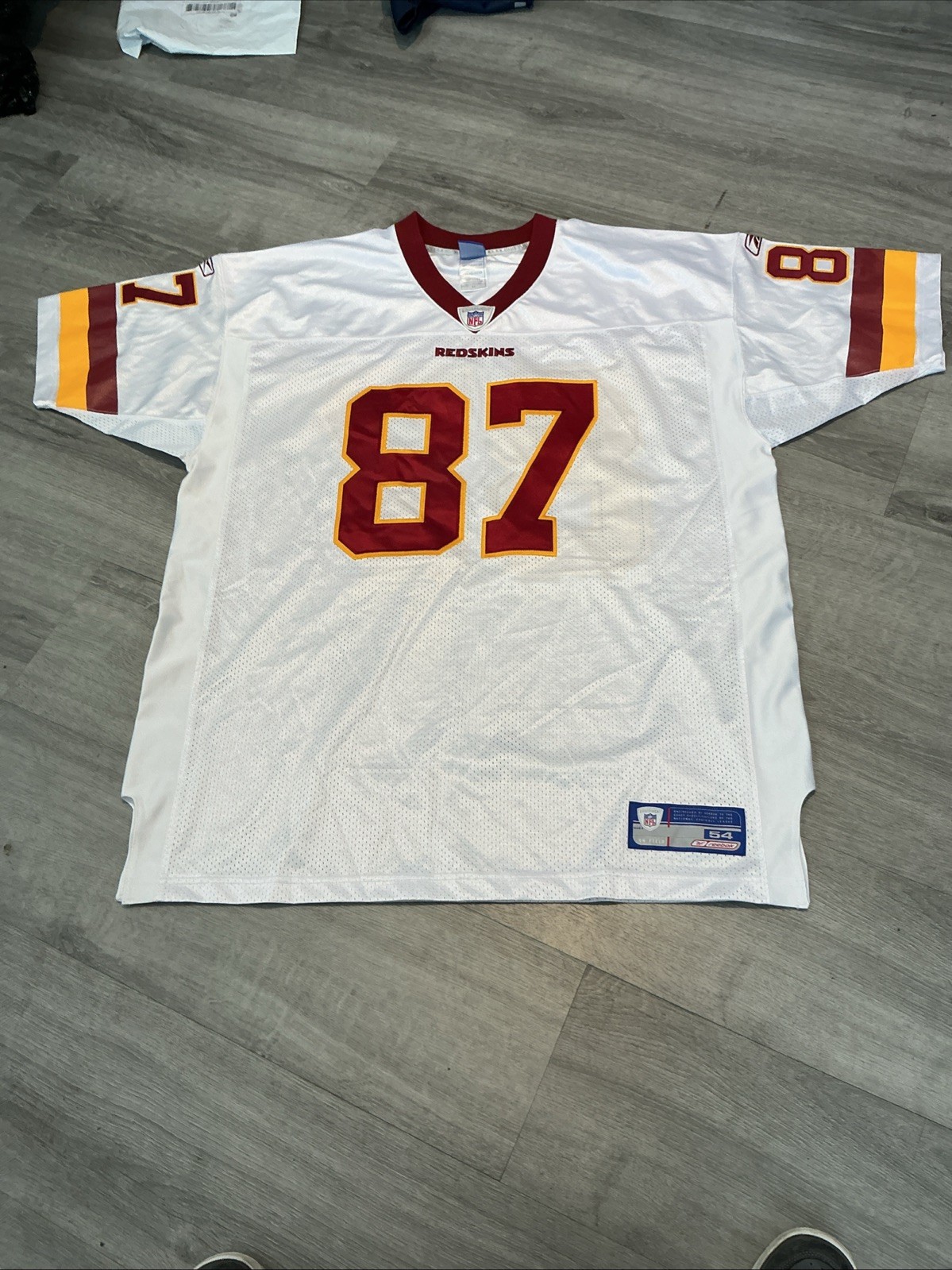New White Reebok Adult Washington Redskins Eric Gardner Size 54 Jersey