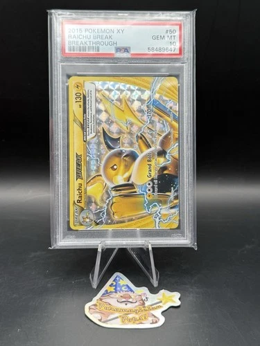 Pokémon Raichu BREAK 50/162 Breakthrough Rare Holo PSA 10 2015