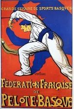 Affiche Poster Landes Béarn Pays Basque Aquitaine Pyrénées Pelote