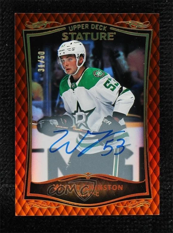 2024-25 Upper Deck Stature Orange 31/50 Wyatt Johnston #25 Auto