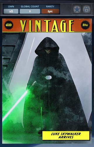 Star Wars Card Trader Vintage W2 Chrome Orange Epic Luke Skywalker kommt