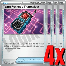 4x Team Rocket's Transceiver 178/182 x4 - Destined Rivals - Pokemon - Playset