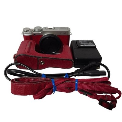 FUJIFILM X-A1 Mirrorless Digital Camera Body Red Exposure with Accessories USED