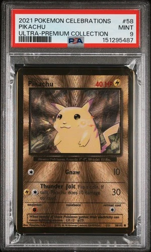 2021 POKEMON CELEBRATIONS ULTRA-PREM COLL #58 PIKACHU PSA 9