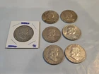 7 Franklin Half Dollar Coins 90% Silver  Actual Coins Pictured FREE SHIPPING