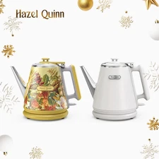 Hazel Quinn 1 Liter Retro Electric Kettle 304 Staineless Steel 800 Watts Fast