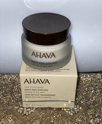 NIB ~ AHAVA Time To Hydrate NIGHT REPLENISHER Normal to Dry Skin 1.7 fl oz/50 ml
