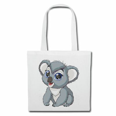 Tasche Beutel Baumwolltasche KOALA KOALABÄR BABY PANDA KOALA PANDA BABY KUSCHELT