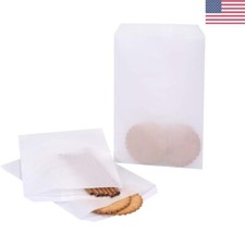 Flat Glassine Waxed Paper Bags - Eco-Friendly - Semi-Transparent - 6x9 inch