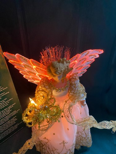 Vtg Angel Vintage Fiber Optic Tree Top/Tabletop Continuous Color Changing 15" H - Picture 5 of 20