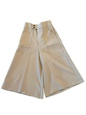 Vtg 1940s Wide Leg Brown Trousers With 1776 United States Buttons Sz: S