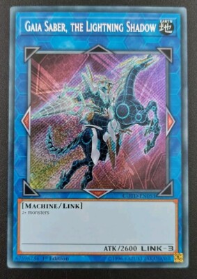 Yu-Gi-Oh! Gaia Saber, the Lightning Shadow COTD-EN051 1st Ed NM Secret Rare