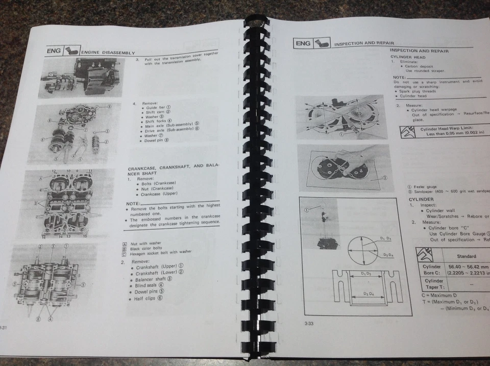 YAMAHA RD 500 LC SERVICE WORKSHOP MANUAL Paper Print Copy RZ nos YPVS - Image 2 of 4