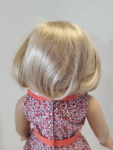 American Girl Kit In Scooter Outfit Orange Floral Dress Straw Hat NO Socks! VGC - Afbeelding 7 van 24