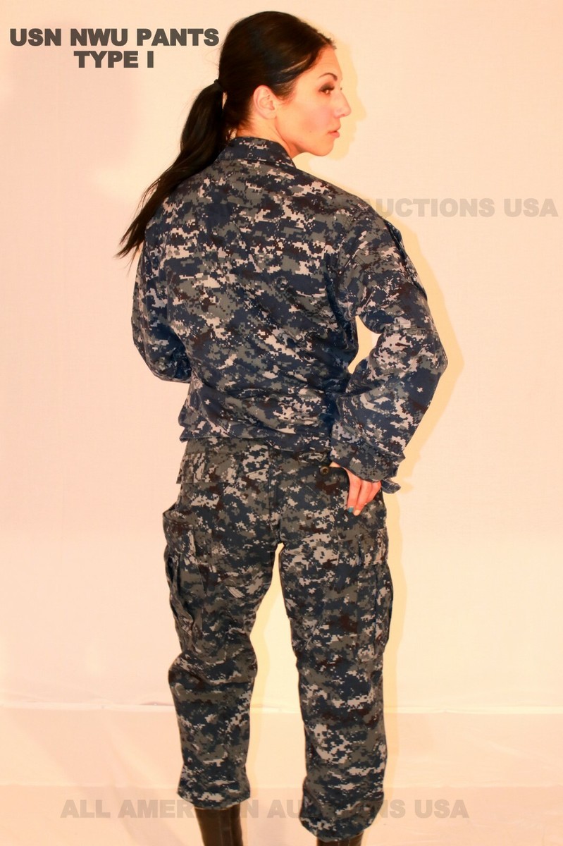 NEW US NAVY NWU TYPE 1 BLUE DIGITAL BLUEBERRY UNIFORM PANTS
