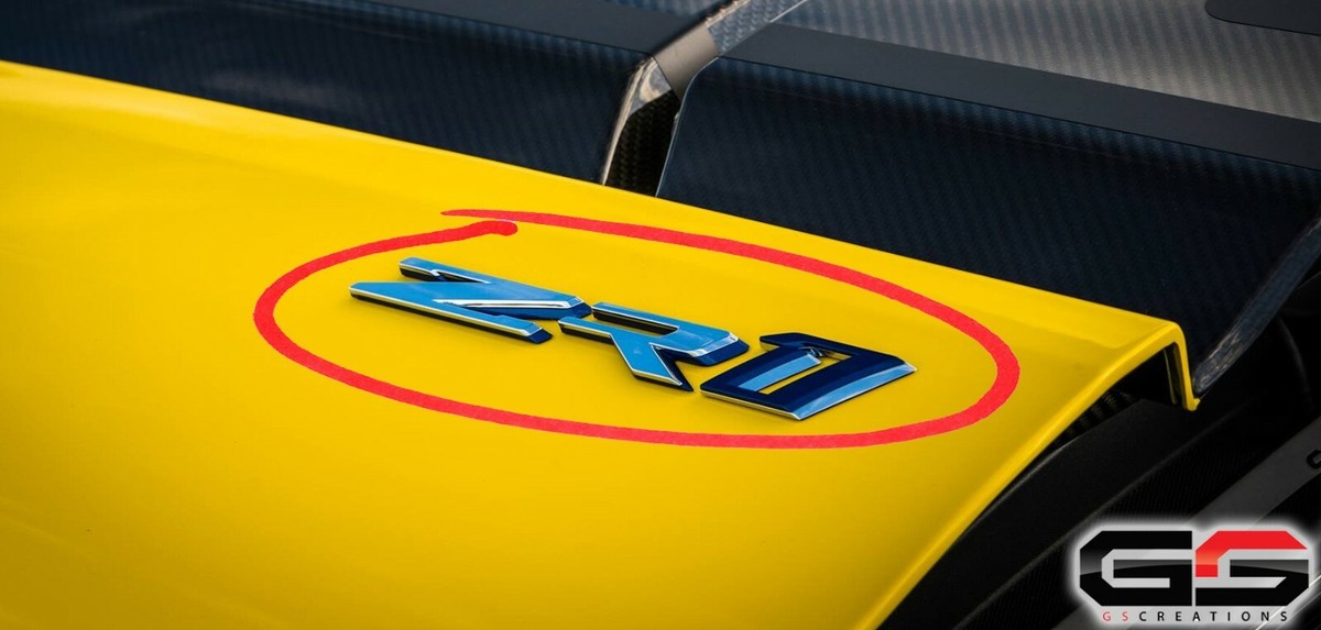 ZR1 Corvette OEM GM C7 Side Hood / Rear Bumper Emblem Chrome