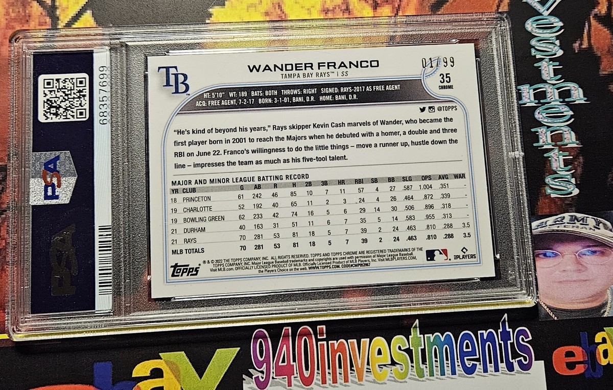 2022 Topps Chrome - Wander Franco #35 Green Refractor /99 (RC) for