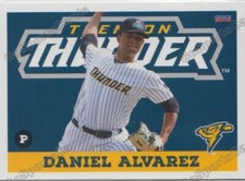 2019 Trenton Thunder Daniel Alvarez RC Rookie NY Yankees VZ