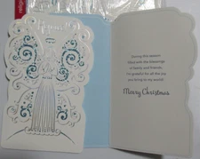 Christmas Card American Greetings Religious Family Friends Angel 3 PK