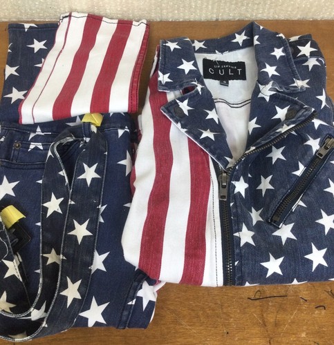 Jeans e gilet LIP SERVICE USA STAMPA BANDIERA AMERICANA PATRIOT DENIM - Foto 3 di 24