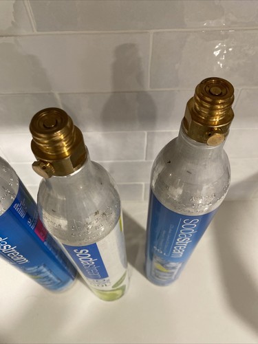 3 SodaStream CO2 EMPTY/HALF FULL Cylinders~ *READ* Replacement Canisters - Picture 3 of 4