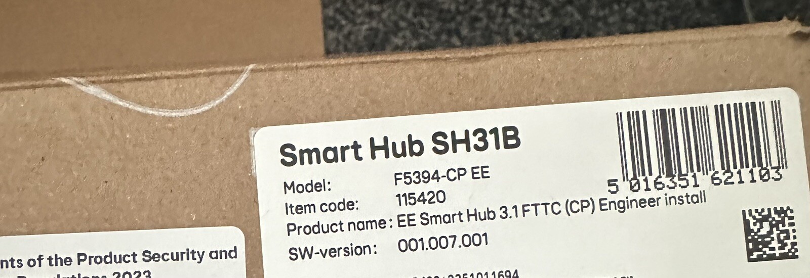 EE Smart Hub Plus SH31B 3.1 FTTP Brand New