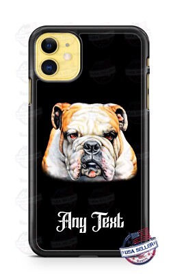 English Bulldog Cute Dog Personalize Phone Case For iPhone 14 Samsung s23 Google